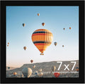 JCJMY 7x7 Black Picture Frame - Versatile Wall & Tabletop Display with Shatter-Resistant Plexiglass
