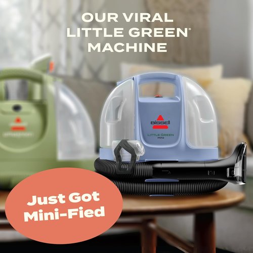 BISSELL Little Green Mini Portable Carpet Cleaner - HydroRinse Tool & Tough Stain Tool | Limited Edition Lake Color