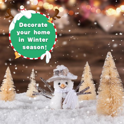 FOIMAS Artificial Snow - Glittery Fake Snow Powder for Christmas Village Decor | 100g/3.6oz