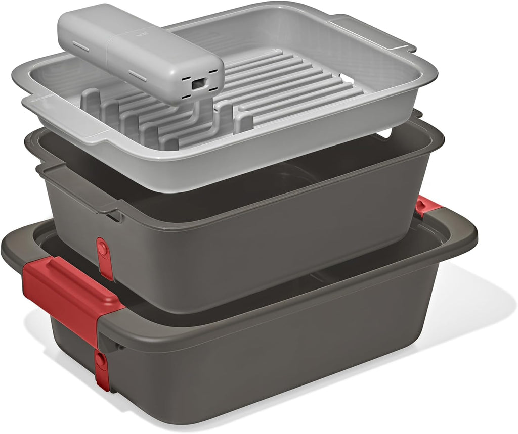 OXO Outdoor Wash, Dry & Stow System - Versatile Cleaning Solution for Camping & Outdoor Adventures