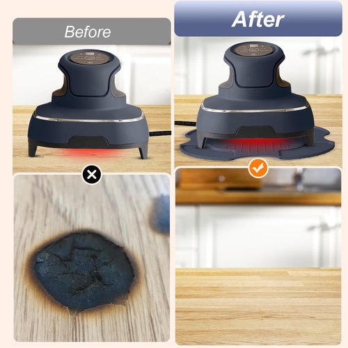 Palksky Air Fryer Heat Resistant Mat & Splatter Shield for Ninja Crispi Airfryers,Silicone Trivets & Splatter Guard for Ninja Crispi Accessories Portable Glass Cooking System Holder(Dark Gray&Black)