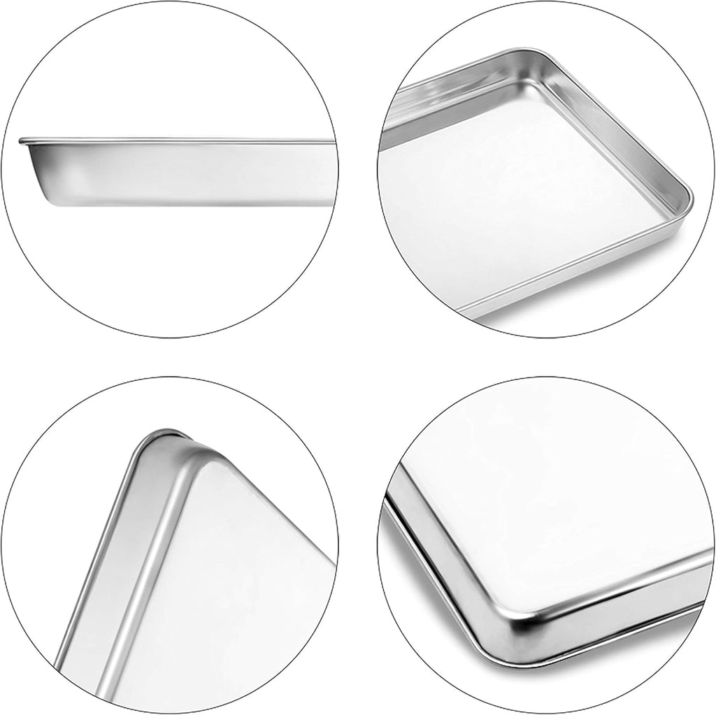 Regine Switzerland Cookie Sheet and Cooling Rack Set - 16-Inch Stainless Steel Bakeware, Non-Toxic & Easy Clean