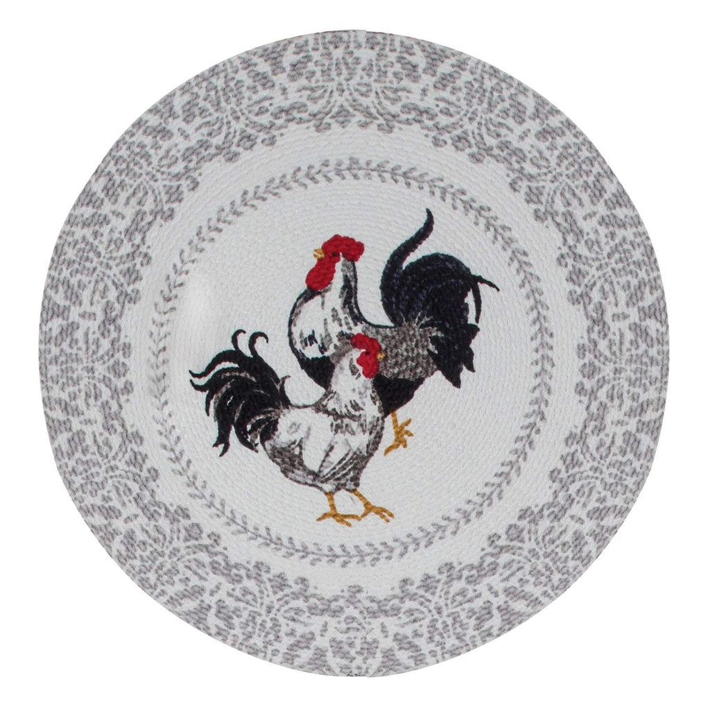 Farmers Market Rooster and Hen Braided Placemats Kitchen or Dining Room Set of 4