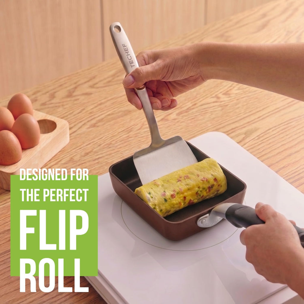 TECHEF - Tamagoyaki Japanese Omelette Pan/Egg Pan Skillet, PFOA-Free, Dishwasher Safe, Induction-Ready, Made in Korea (Purple/Medium)