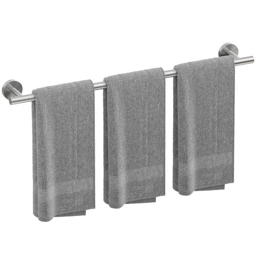 Brushed Nickel Towel Bar, 30 Inch Towel Rack for Bathroom Wall-Mounted, SUS304 Stainless Steel, Total Length 32 Inch