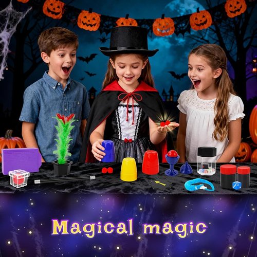 Magic Kit - Exciting Starter Magic Tricks Set with Wand & Costume | Perfect Gift for Kids Ages 6-12