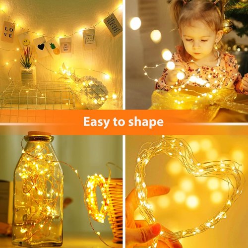 Litogo 24 Pack Fairy Lights - Battery Operated 7ft 20 LED Waterproof String Lights for Weddings & Decor | Warm White