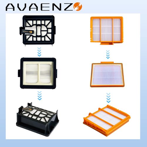 Replacement Parts Compatible with Shark AV2511AE AV2501S AV2610WA AV2501AE RV2502AE RV2610WA RV2520 AV2510 Accessories Kit with Main Brush,Filters,Foam Filters,Primary Filter,Side Brushes