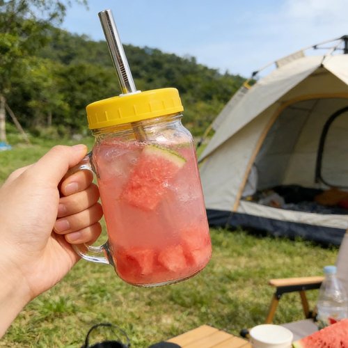 Mason Jar Lids, 6 Pack Wide Mouth Mason Jar Lid with Straw Hole for Ball Caning Jar - Drinking Coffee, Smoothies, Boba-Milk Tea, Dishwasher-safe & Leak-proof