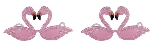 Beistle S60386AZ2 Glittered Flamingo Fanci-Frames, 2 Piece, OSFM, Pink/Black