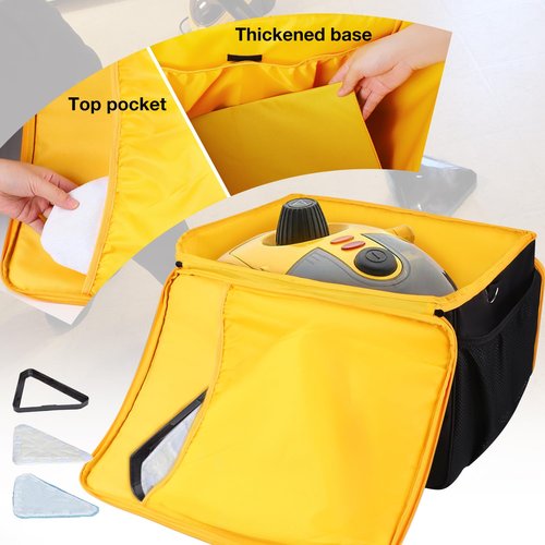 TXIYEAN Storage Bag Compatible with Wagner Spraytech C900134 Steamer Adjustable Carrying Bag Case Portable Steam Cleaner Storage Bag with Extra Pockets for Accessories, Bag Only