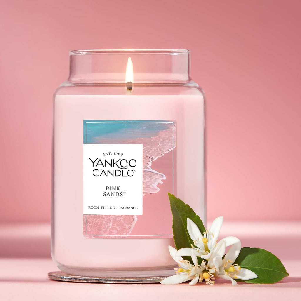 Yankee Candle Pink Sands Scented Candle - 22oz Large Jar with 150 Hour Burn Time | Perfect Gift for Birthdays