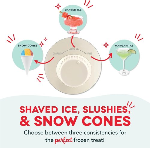 Dash Deluxe Shaved Ice & Slushy Maker - Easy Slushy & Snow Cone Machine with Pitcher & Recipe Guide - Cream