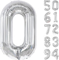 Silver Number Balloons by [Brand Name] - 40 Inch 0 Balloon for Birthday Decorations | Perfect for Celebrations