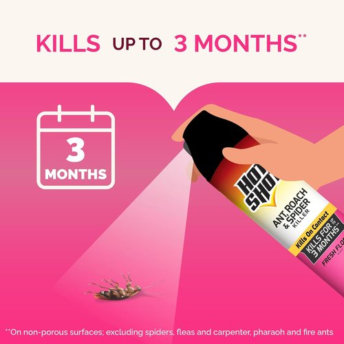 Hot Shot Ant, Roach & Spider Killer - 17.5 Oz Fresh Floral Formula for Instant Insect Control