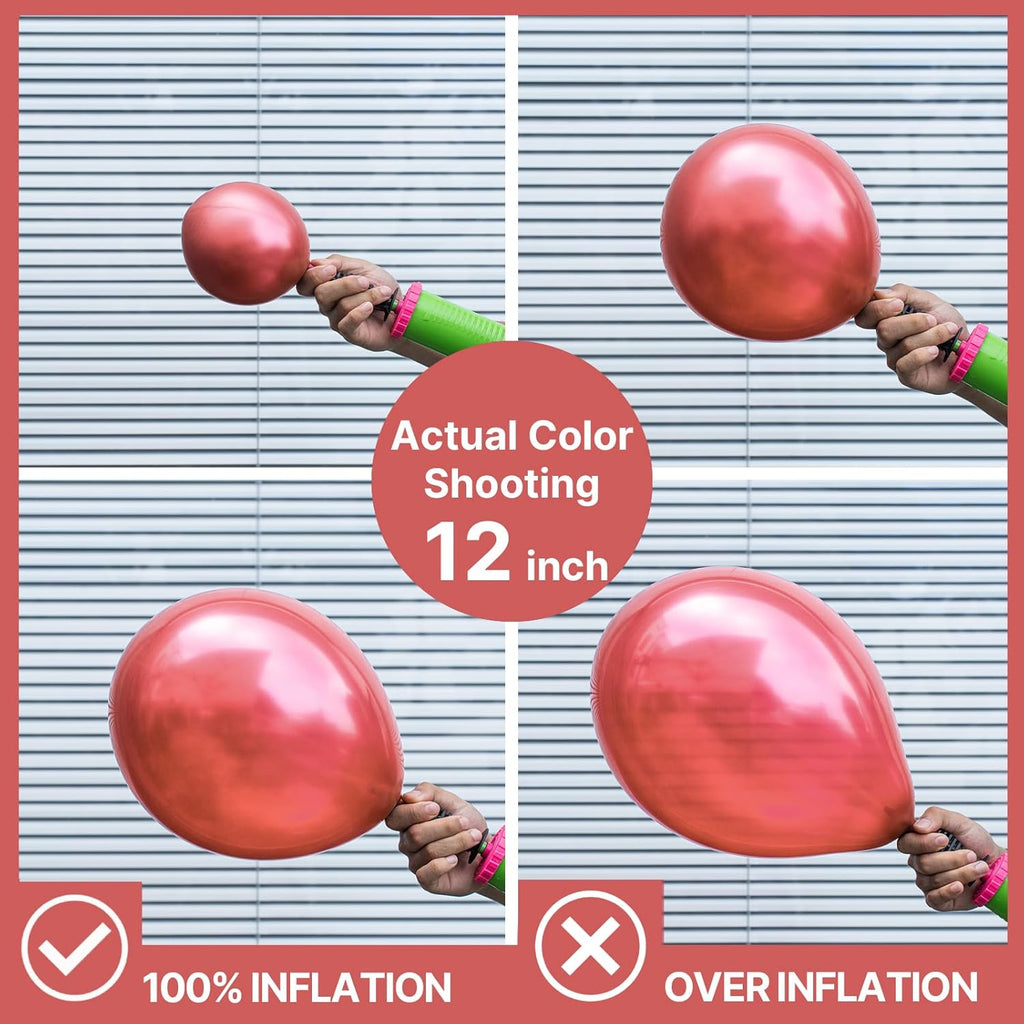 PartyWoo Metallic Pink Balloons - 50pcs 12 Inch Chrome Hot Pink for Birthday & Wedding Decor