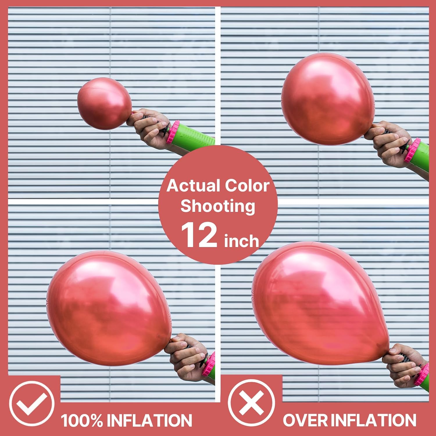 PartyWoo Metallic Pink Balloons - 50pcs 12 Inch Chrome Hot Pink for Birthday & Wedding Decor
