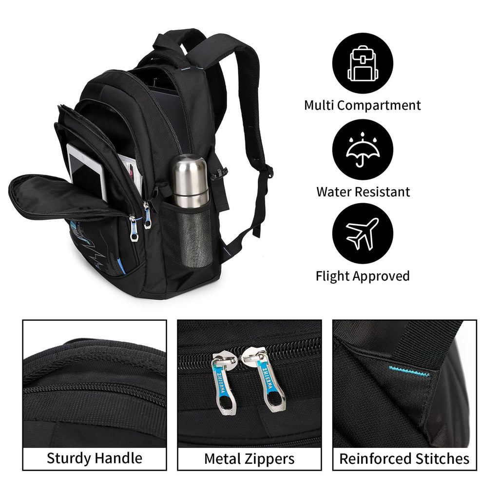 goldwheat School Backpack For Teen Boys, Lightweight Water-Resistant Boys Bookbag With Computer Compartment Fits 15.6" Laptop