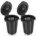 FOTRIC Newly upgraded Reusable Filter Cup for Cuisinart, Compatible with Cuisinart #SS-RFC HomeBarista Reusable Filter Cup, Black (2 Pack)
