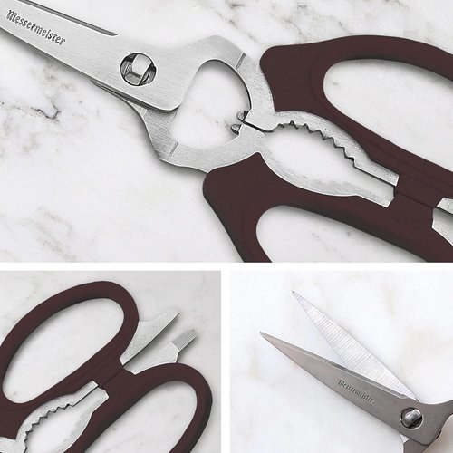 Messermeister 8-Inch Take-Apart Kitchen Scissors - Versatile Tool with Screwdriver, Nut Cracker & More