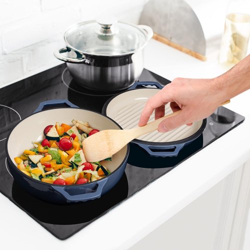 Le Creuset 2-in-1 Enameled Cast Iron Braiser Pan - 3.3-Quart Dutch Oven & Grill Lid Combo