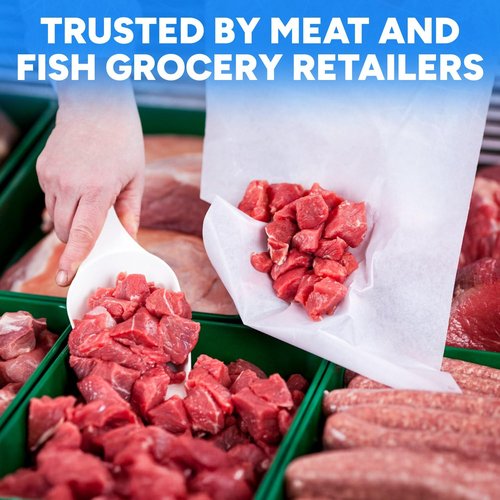Paclord 18" x 13200" (1100') Made in USA White Freezer Paper Roll – Moisture-Resistant Wrap, Prevents Freezer Burn, Keeps Meat Fresh for up to 1 year – Plastic Coated Paper for Meat, Fish, and Poultry