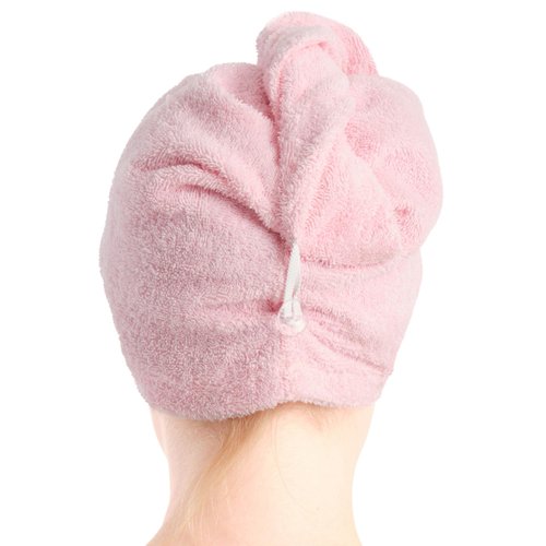 Seritaine Hair Towel Wrap for Women 2 Pack – 100% Turkish Cotton Turban for Wet Hair Quick Dry – Soft & Gentle Head Towel Cap– Soft and Absorbent Cotton - 10x26 inch