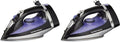 Hamilton Beach Steam Iron - 1200 Watts Garment Steamer with Stainless Steel Soleplate & 8’ Cord | Black (Pack of 2)