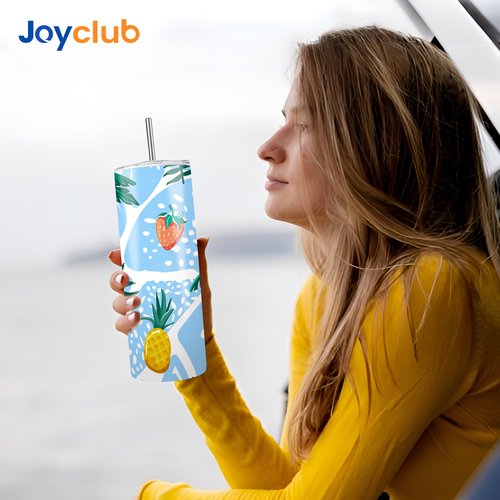 Joyclub Sublimation Tumblers 30 oz Blank Tumblers for Sublimation Skinny Bulk Double Wall Insulated Cups with Individually Gift Boxed and Shrink Wrap Films for Heat Transfer 10 Pack