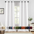 MIULEE Thermal Insulated White Curtains - 90-Inch Room Darkening Drapes | 2 Panels, Grommet Top