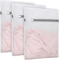 Muchfun Honeycomb Mesh Laundry Bags - 3 Durable Delicate Wash Bags, 9 x 12 Inches (Small)