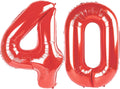 Red Number 40 Balloon - 40-Inch Birthday Decoration for 40th Party | Perfect for Girls & Boys