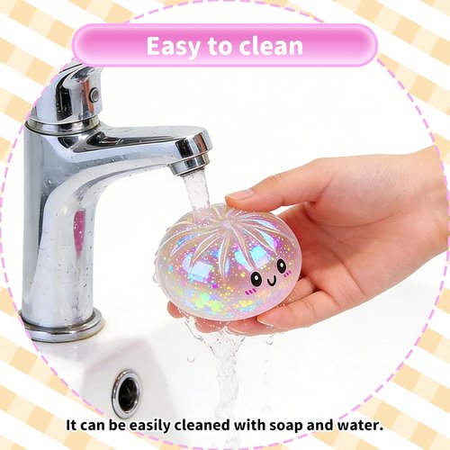Glitter Dumpling | 2026 New Sensory Squeeze Toy for Stress Relief | Soft Decompression Dough
