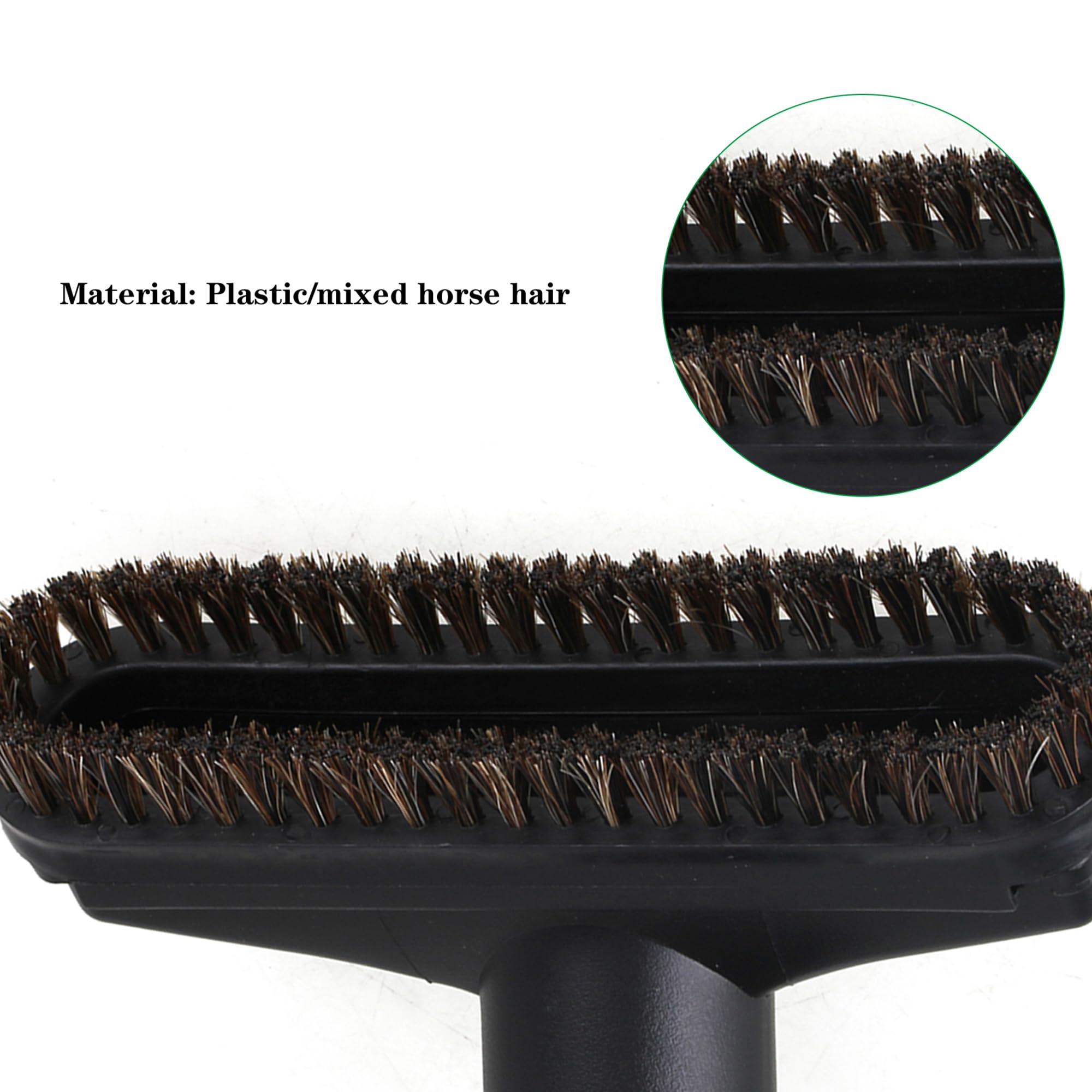 RDEXP Black Square Dusting Brush Horse Hair Fit 1.25" Vacuum Attachment Replacement Tool