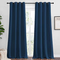 NICETOWN Moroccan Blue Blackout Curtains - 102" Long, 55" Wide | Sound Reducing, Heat & Cold Blocking Panels for Modern Spaces