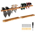 lesolar Wall Mounted Shoe Rack 20 Inch, 4 Pcs Rustic Wood Wall Hanging Shoe Rack, Burnt Wood Shoe Storage Organizer for Entryway Mudroom Closet, Space Saving