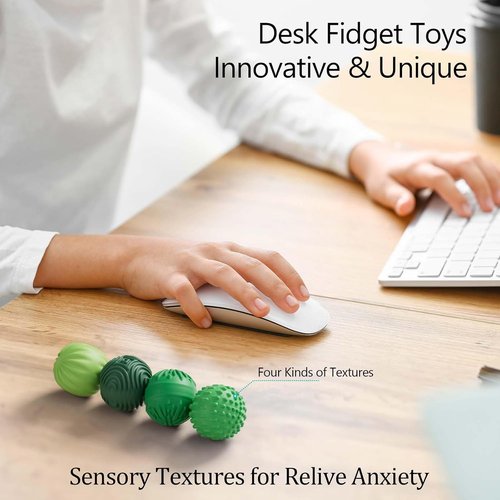 Luckdoor Silicone Magnetic Balls - Fidget Toys for Stress Relief & Sensory Play | 4PCS for Adults & Teens