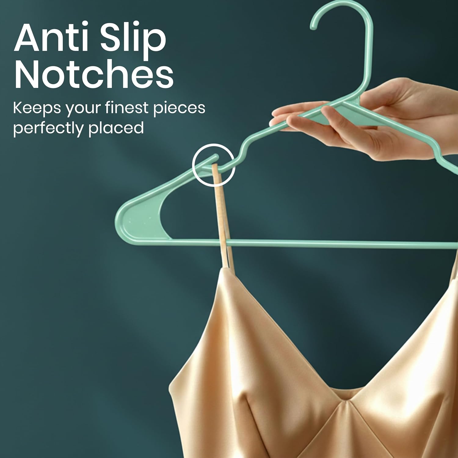 Utopia Home Plastic Hangers 30 Pack - Durable Space-Saving Clothes Hangers - Aqua Color for Organized Closets