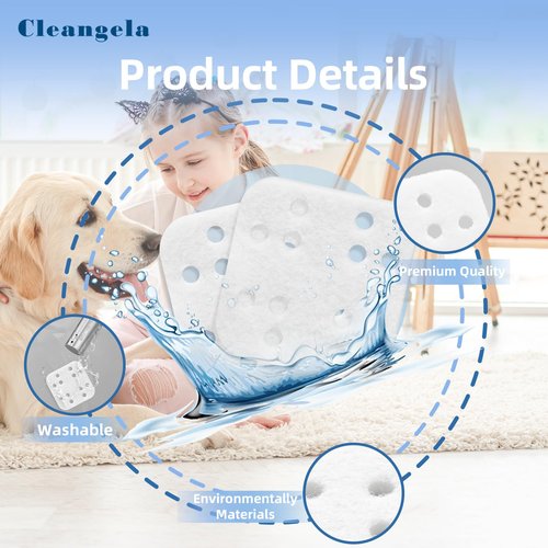 Cleangela 30-Pack Mineral Absorption Pads Compatible with Dreo Humidifiers HM713, HM713S, HM813S and HM717S, Reduce Limescale, Humidifier Pads, Improve Humidification Efficiency, White