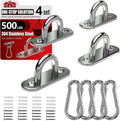 Sprookber 304 Stainless Steel Pad Eye Snap Hooks - Heavy Duty M5 Ceiling Hooks | 500 lb Capacity Set of 8