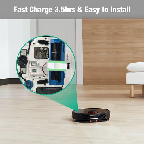FirstPower 3.2Ah RVBAT850 Battery - Replace for Shark Vacuum Battery Replacement, Shark Ion Robot R75, RV761, RV850C, RV1000S, RV1100VL, RV101AE, UR1000SR, RV700_N, RV720_N Vacuum Cleaners