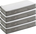 90L Foldable Under Bed Storage Bags by [Brand Name] - Grey Closet Organizers for Blankets, Clothing & More