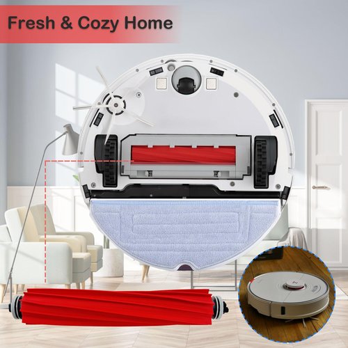 iKuKurun 2 Pack Rubber Roller Brushes Replacement for Roborock QV 35A/35S, Q7,Q7+,Q7 Max,Q7 Max+ S7, S7+, S7 MaxV, S7 MaxV Plus, S7 MaxV Ultra, T7S, T7SPlus, Q Revo, Qrevo MaxV, Qrevo S Robot Vacuum