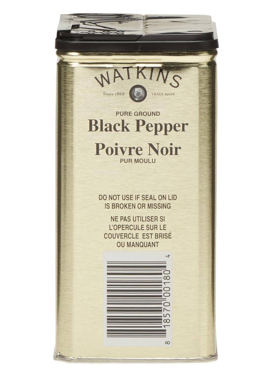 Watkins Gourmet Black Pepper Spice Tin - Pure Ground, 6 oz | Perfect for Flavorful Cooking