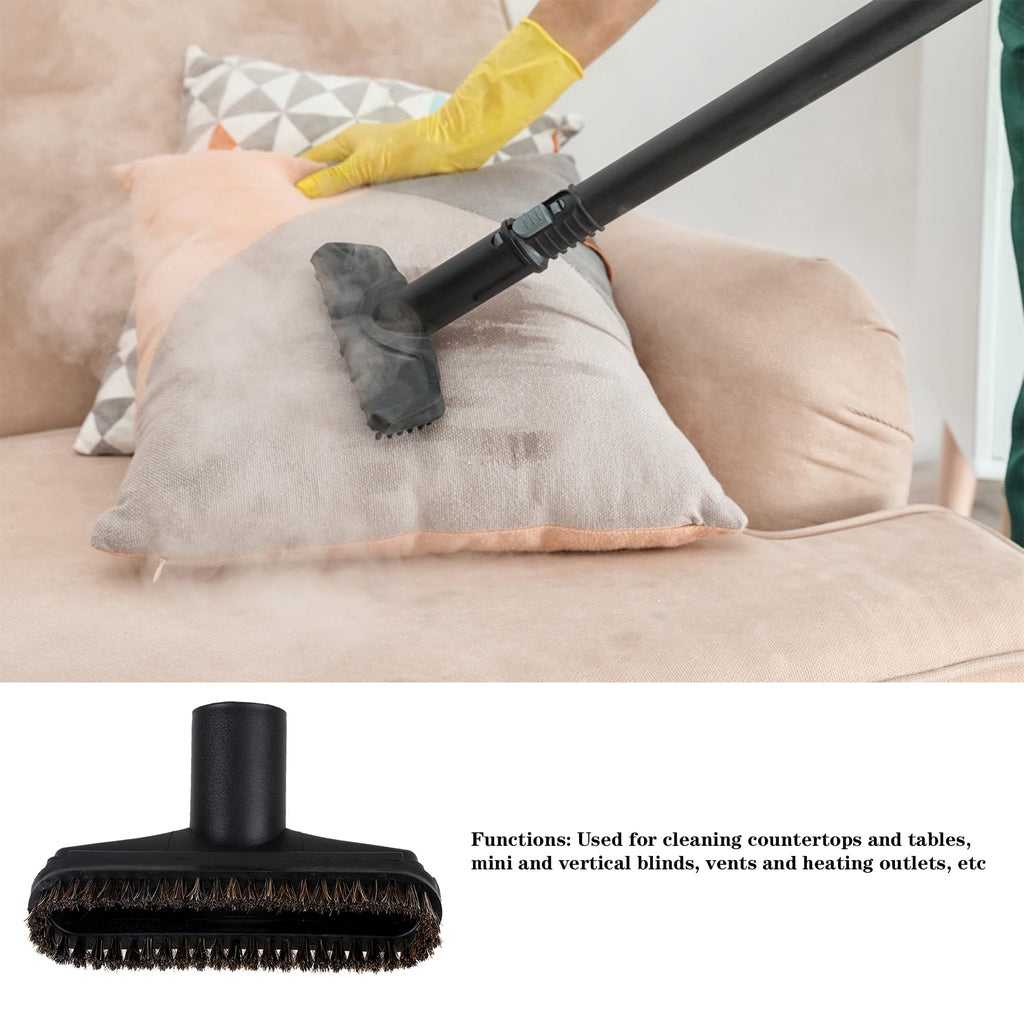 RDEXP Black Square Dusting Brush Horse Hair Fit 1.25" Vacuum Attachment Replacement Tool