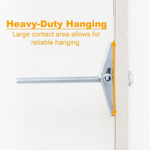KURUI Heavy Duty Hollow Wall Anchors - 28-Piece Metal Toggle Bolt Kit for Drywall | 3 Sizes Included