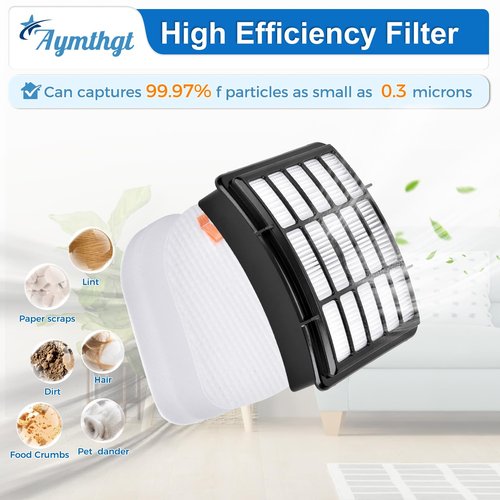 Aymthgt Vacuum Hose Filter Replacement Part Compatible for Shark Navigator Lift-Away NV350 NV351 NV352 NV355 NV370 UV440, 1 Nozzle Hose + 2 Pre-Felt + 1 Hepa Filter, Replace #193FFJ & XHF350 & XFF350