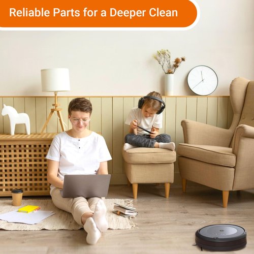 Yojolee Replacement Parts Compatible with iRobot Roomba J7 J7+ J5 J5+ J6 J6+ J8 J8+ J9 J9+ i e j Series Vacuum Cleaner Accessories Kit,Front Caster Wheel,Rubber Brushes,6 HEPA Filters,6 Side Brushes