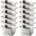 Norcoin 12 Pcs 1/3 Size 6 Inch Deep Restaurant Hotel Pan 201 Gauge Stainless Steel Steam Table Pan Commercial Catering Food Trays Warming Pans for Food Hotel Buffet