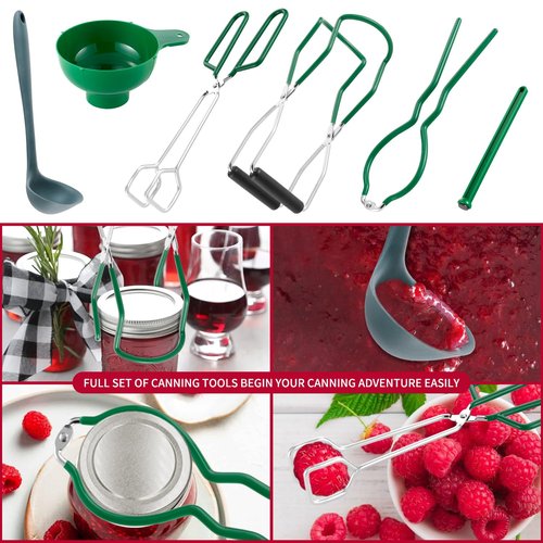Canning Pot with Rack and Full Canning kits Set For Beginners,21.5 Quart Water Bath Canning Pot Canners for Canning with Rack and Lid,Canning Supplies Starter kits Set by DIMESHY